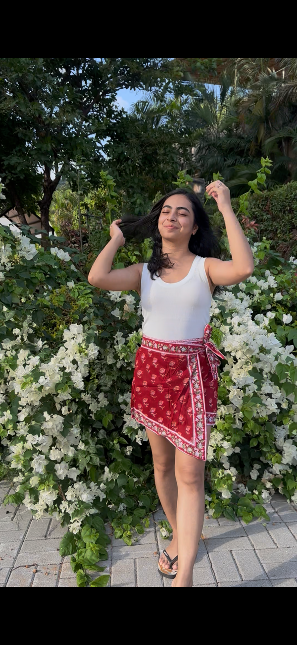 The Chikka Skort - Handblock Printed Cotton Skort