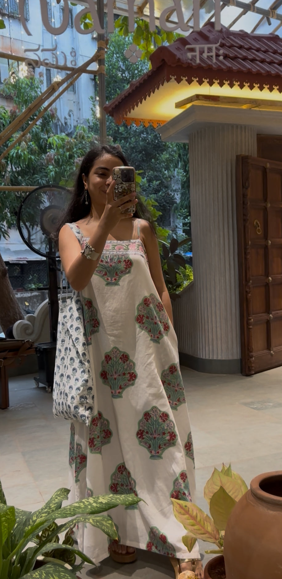 Ira - Handblock Printed Cotton Dress - Long