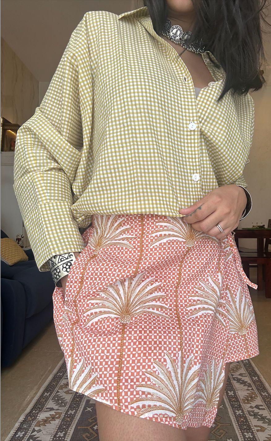 I Love Beaches Handblock Printed Cotton Co-ord Set
