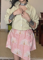I Love Beaches Handblock Printed Cotton Co-ord Set