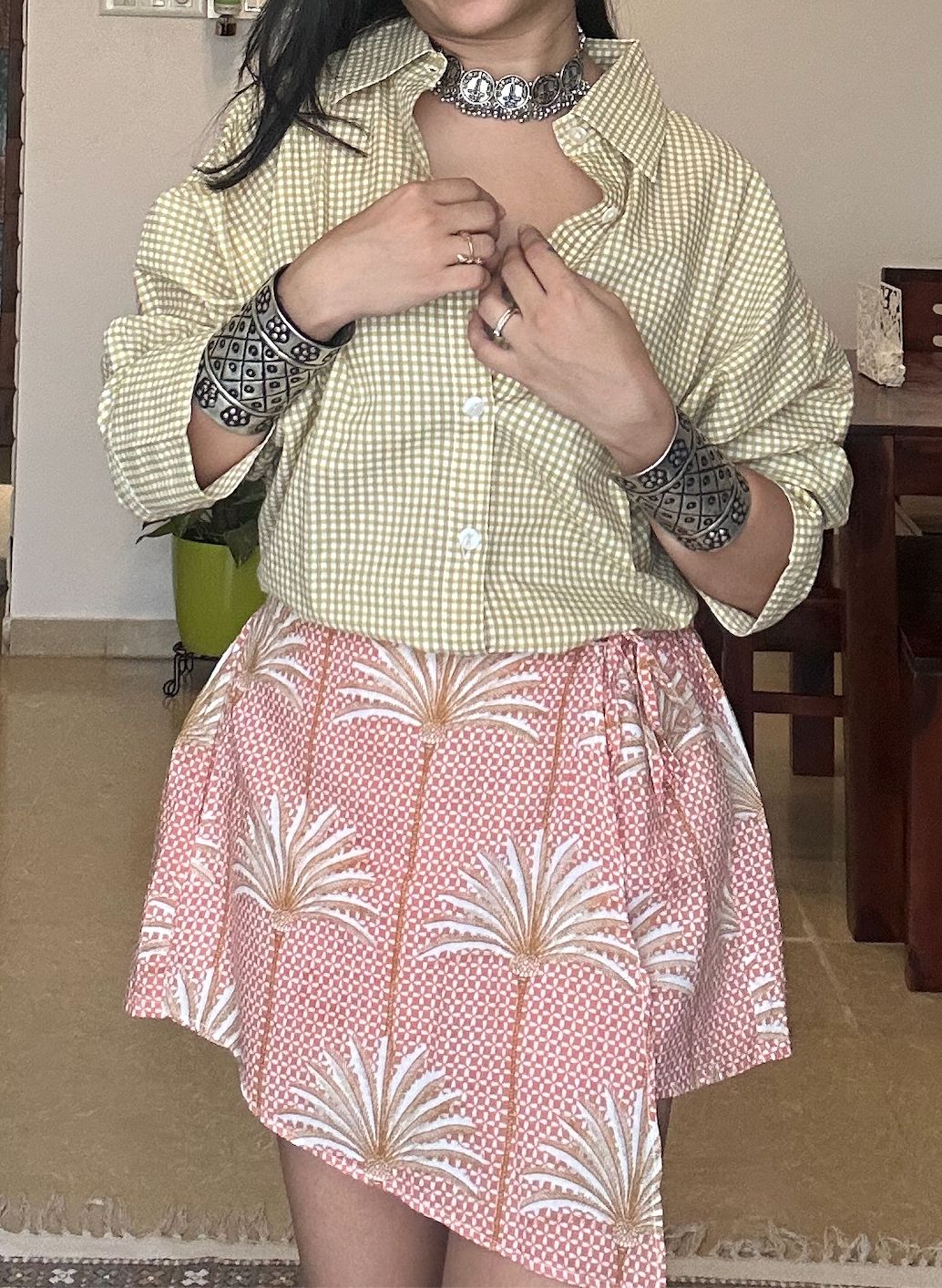 I Love Beaches Handblock Printed Cotton Co-ord Set