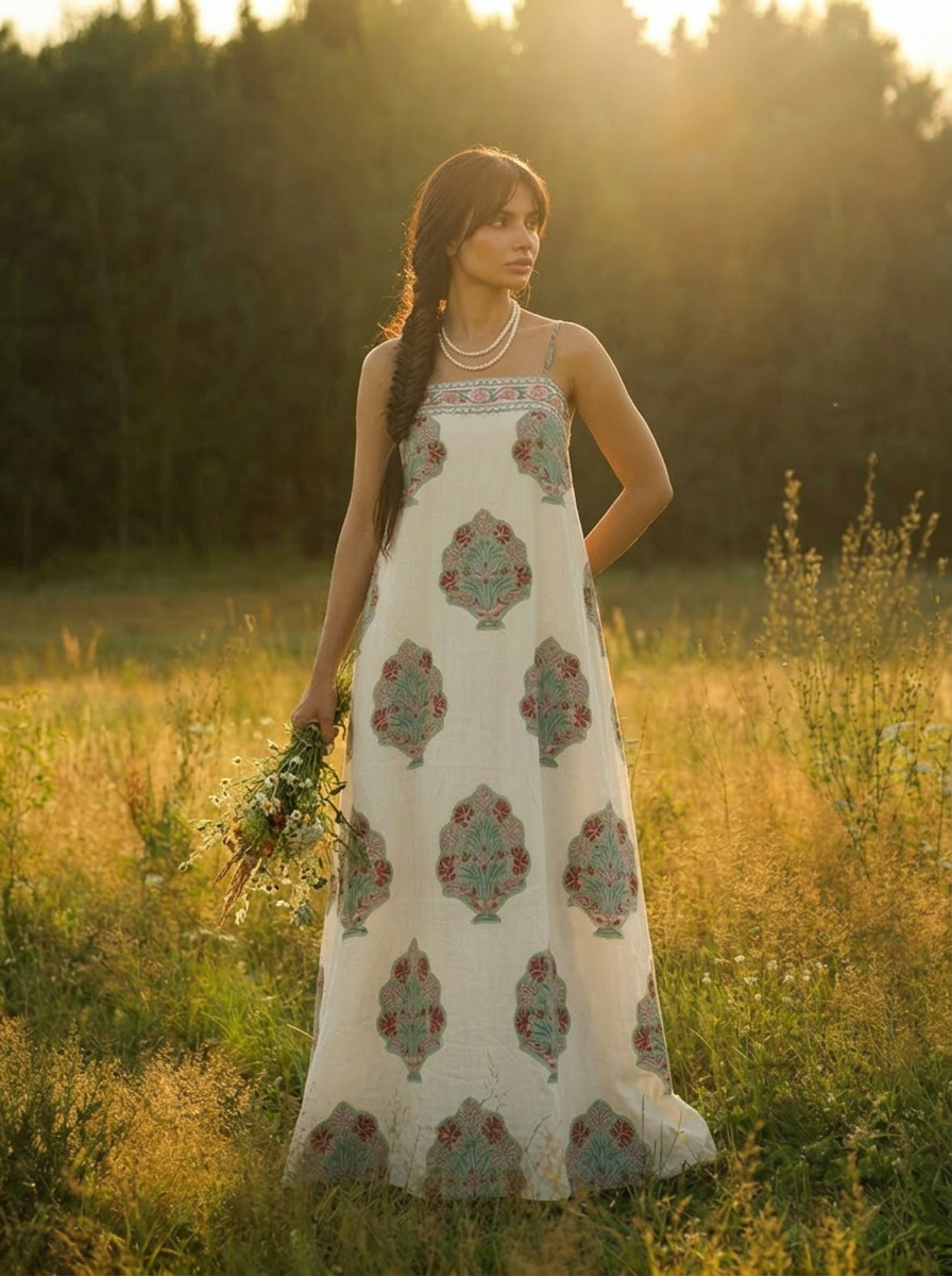 White picnic dress