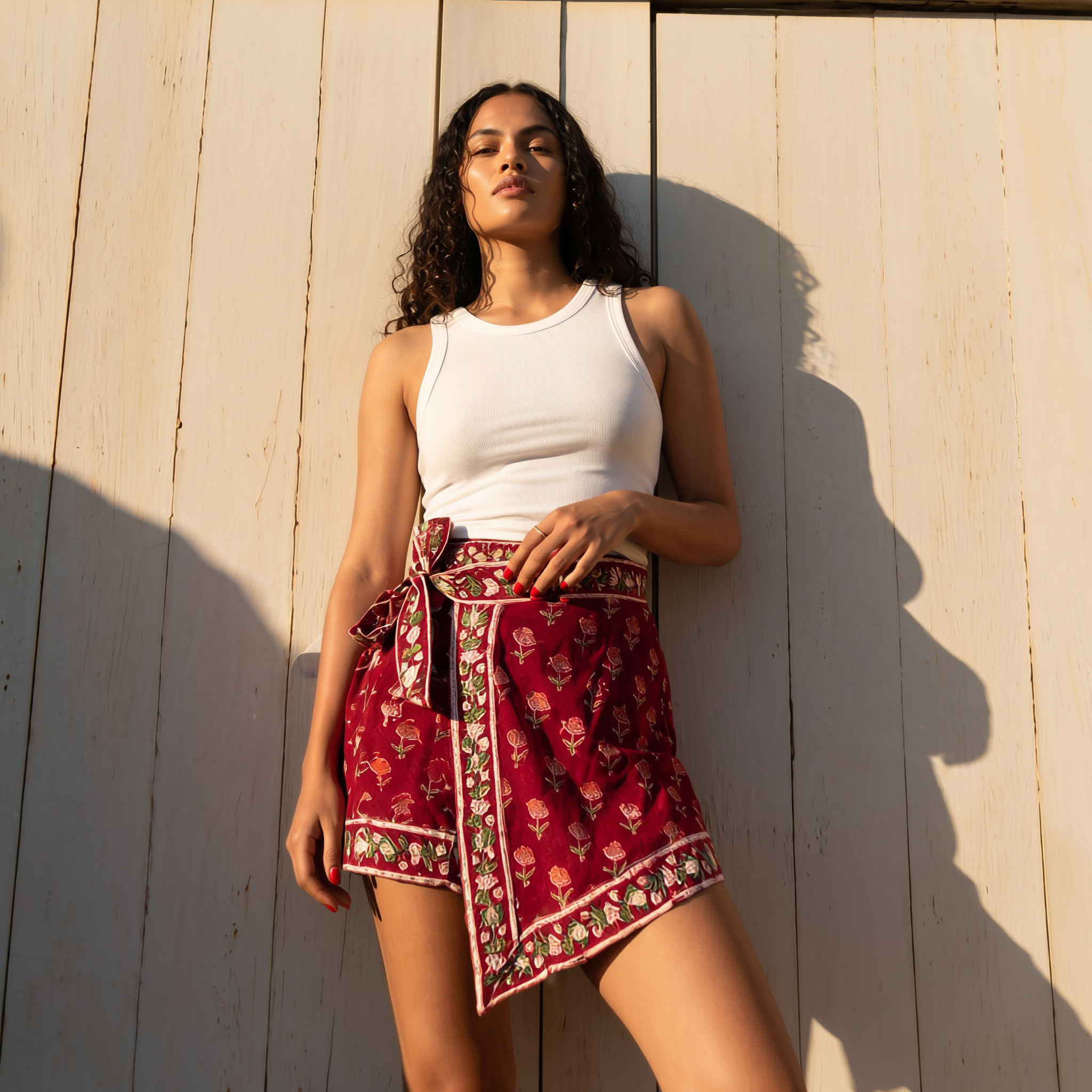 The Chikka Skort - Handblock Printed Cotton Skort